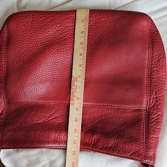COACH Vintage RED Pebbled Leather Sonoma Shoulder Crossbody Bag G6M-4920 Large - Picture 7 of 15
